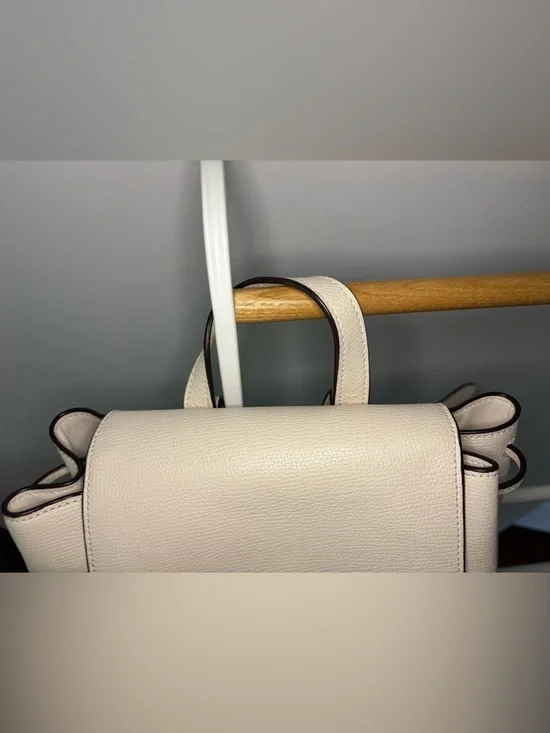 kate spade Cream Pebbled Leather Backpack with Front Pocket - Picture 7 of 16